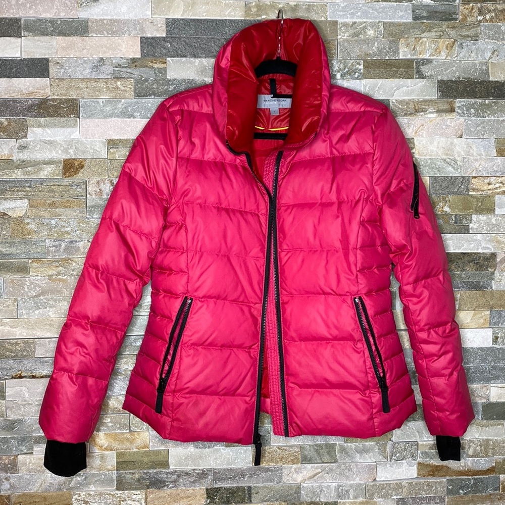 Women's Andrew Marc New York Pink Down Puffer Jacket size large